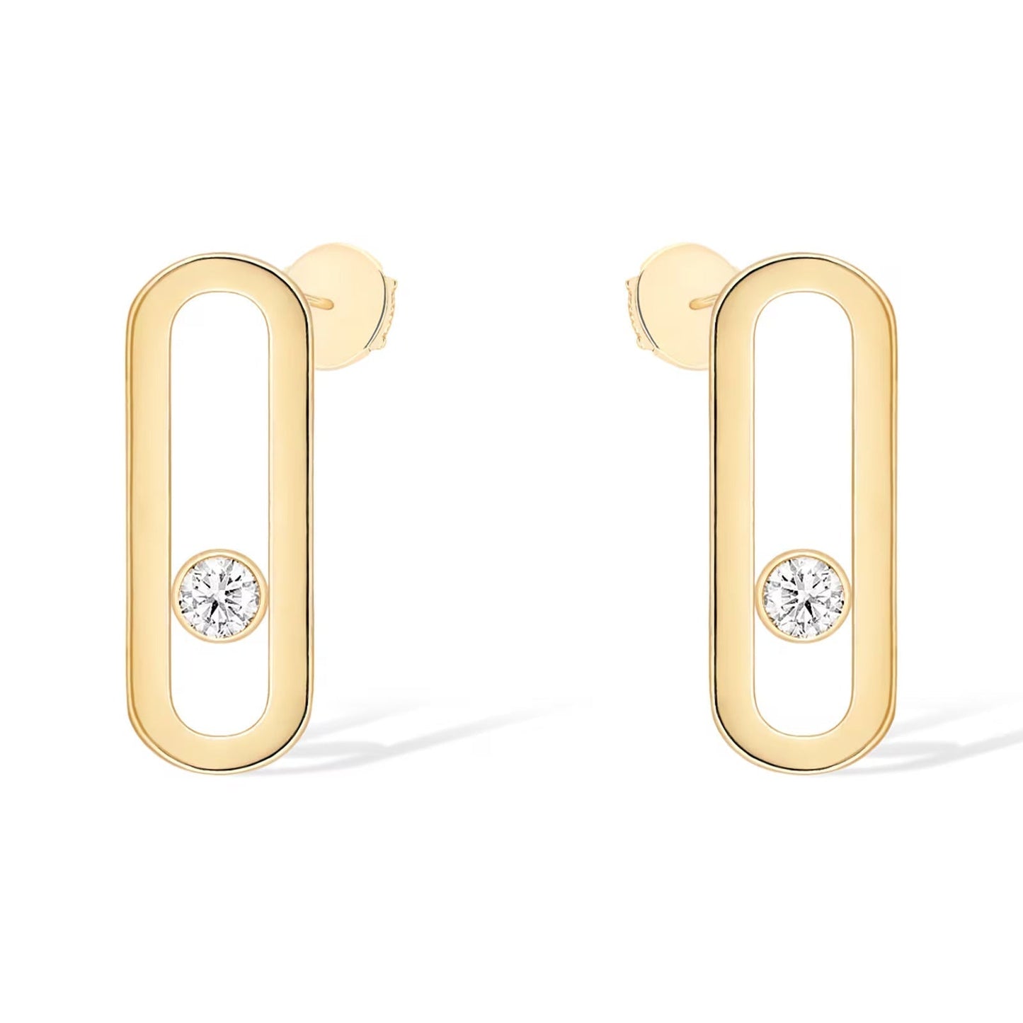 [Lume Jewelry]MOVE UNO SMALL 1 DIAMOND EARRINGS
