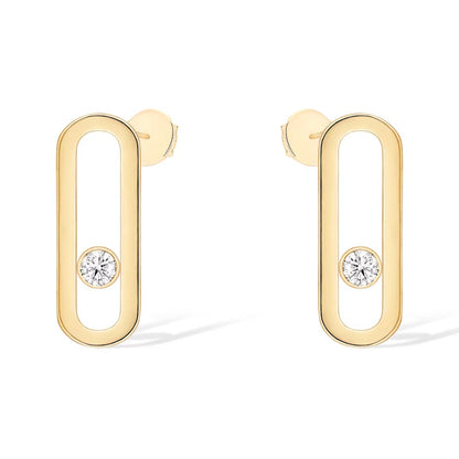 [Lume Jewelry]MOVE UNO SMALL 1 DIAMOND EARRINGS