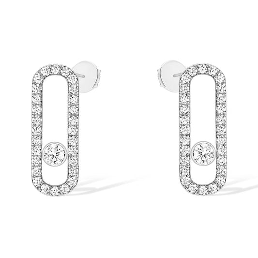 [Lume Jewelry]MOVE UNO STUD DIAMOND PAVED EARRINGS