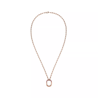 [Lume Jewelry]LOCK SMALL PENDANT PINK DIAMOND PINK GOLD NECKLACE