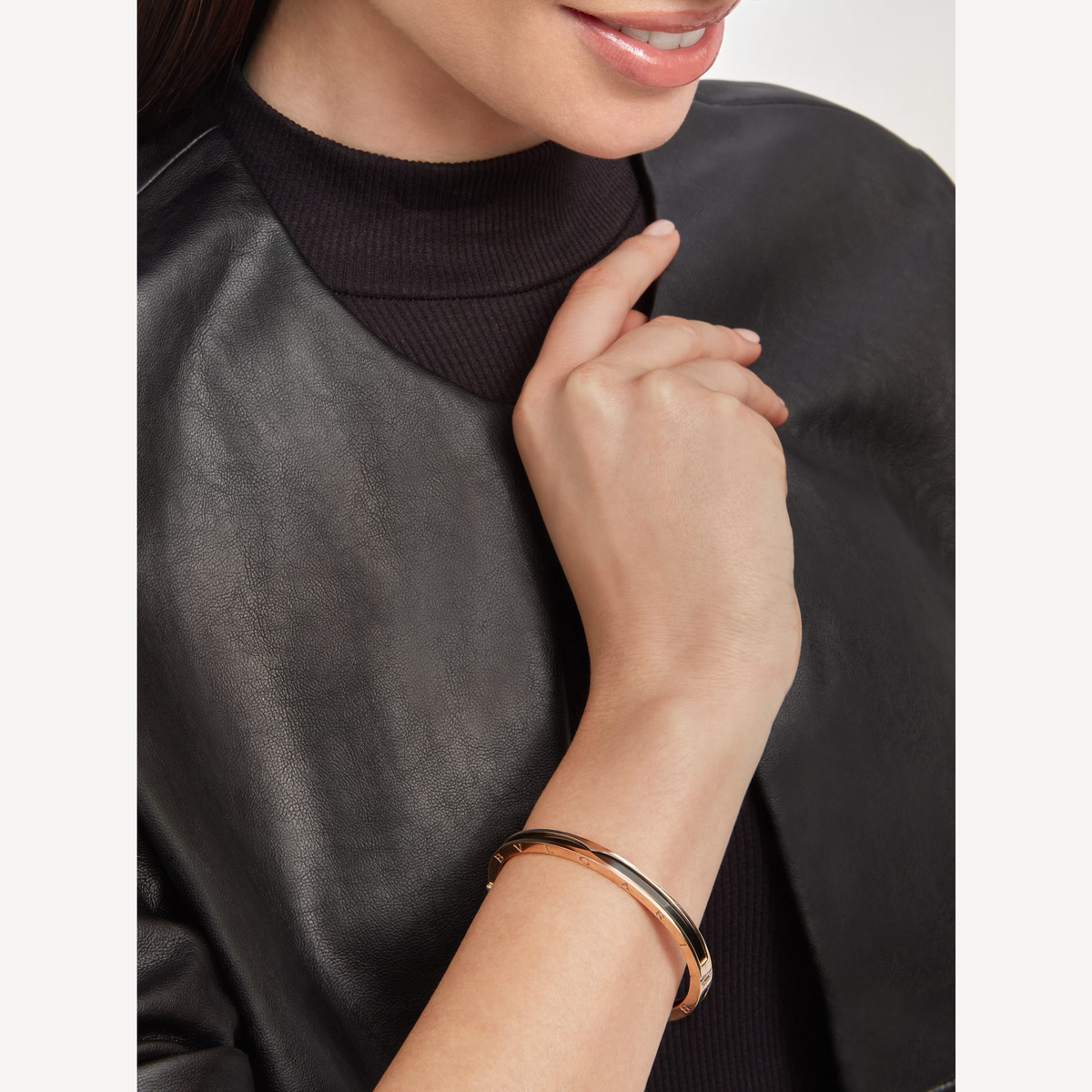 [Lume Jewelry]ZERO 1 PINK GOLD WITH BLACK CERAMIC BRACELET
