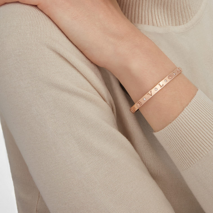 [Lume Jewelry]ZERO 1 PINK GOLD 12 DIAMONDS BRACELET