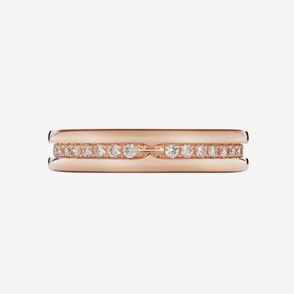 [Lume Jewelry]ZERO 1 ONE-BAND PAVED DIAMONDS ON THE SPIRAL RING