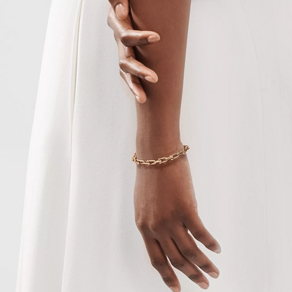 [Lume Jewelry]HARDWEAR SMALL LINK 26 MOTIF PINK GOLD BRACELET