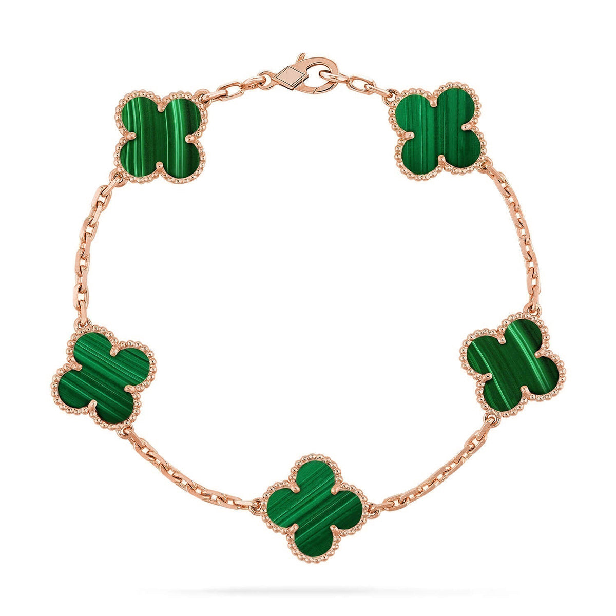 [Lume Jewelry]New  CLOVER 5 MOTIF MALACHITE BRACELET COLLECTION