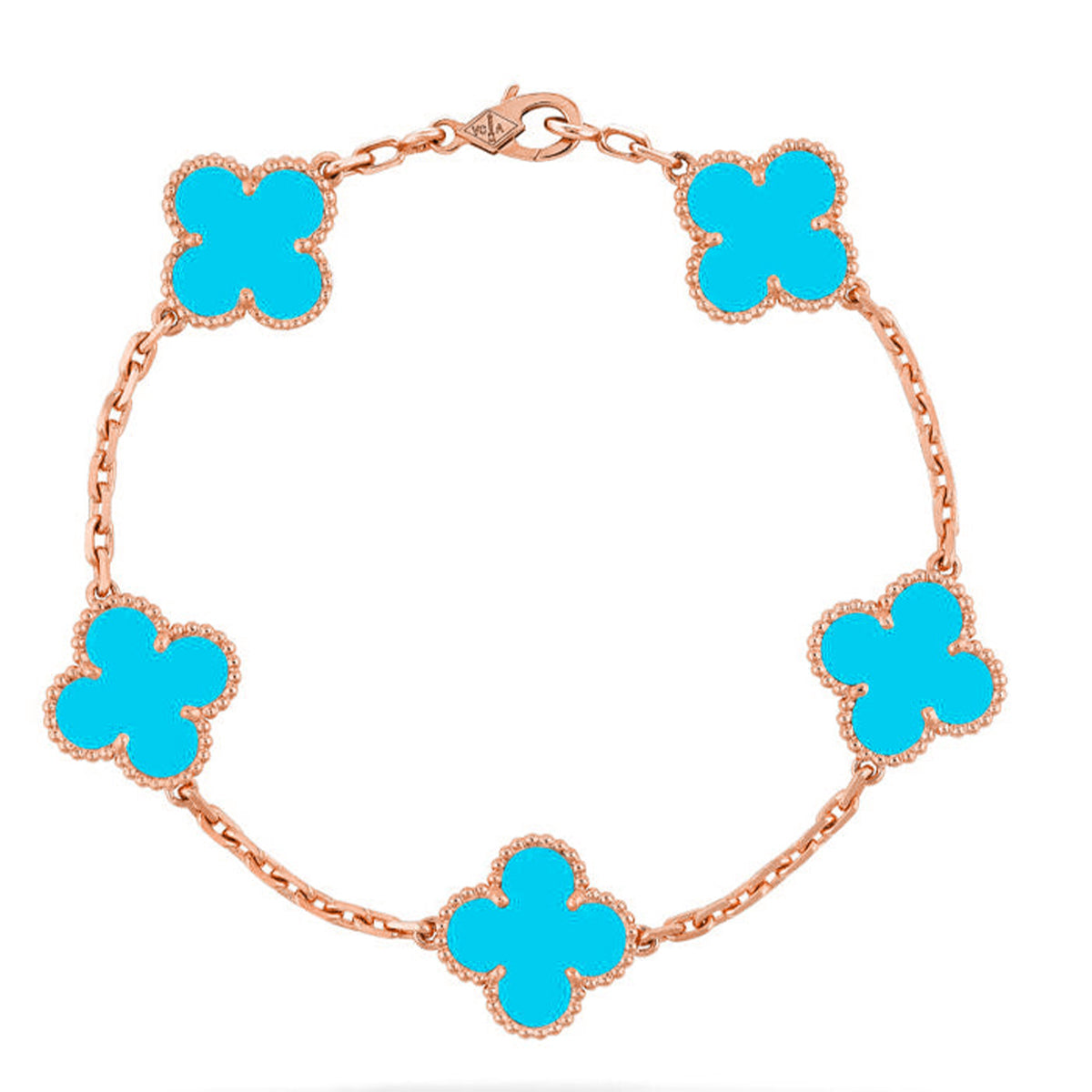 [Lume Jewelry]New  CLOVER 5 MOTIF TURQUOISE BRACELET COLLECTION