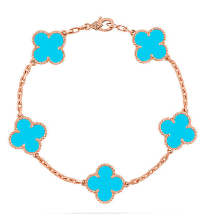 [Lume Jewelry]New  CLOVER 5 MOTIF TURQUOISE BRACELET COLLECTION