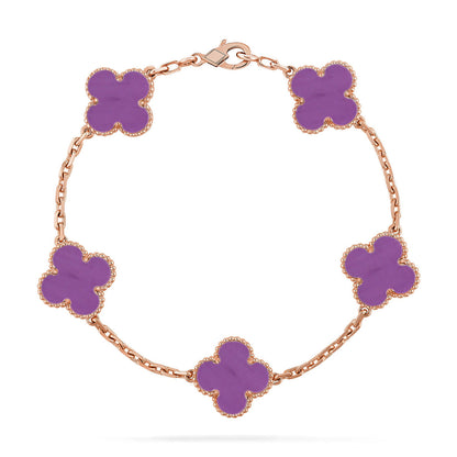 [Lume Jewelry]New  CLOVER 5 MOTIF VIOLET BRACELET COLLECTION