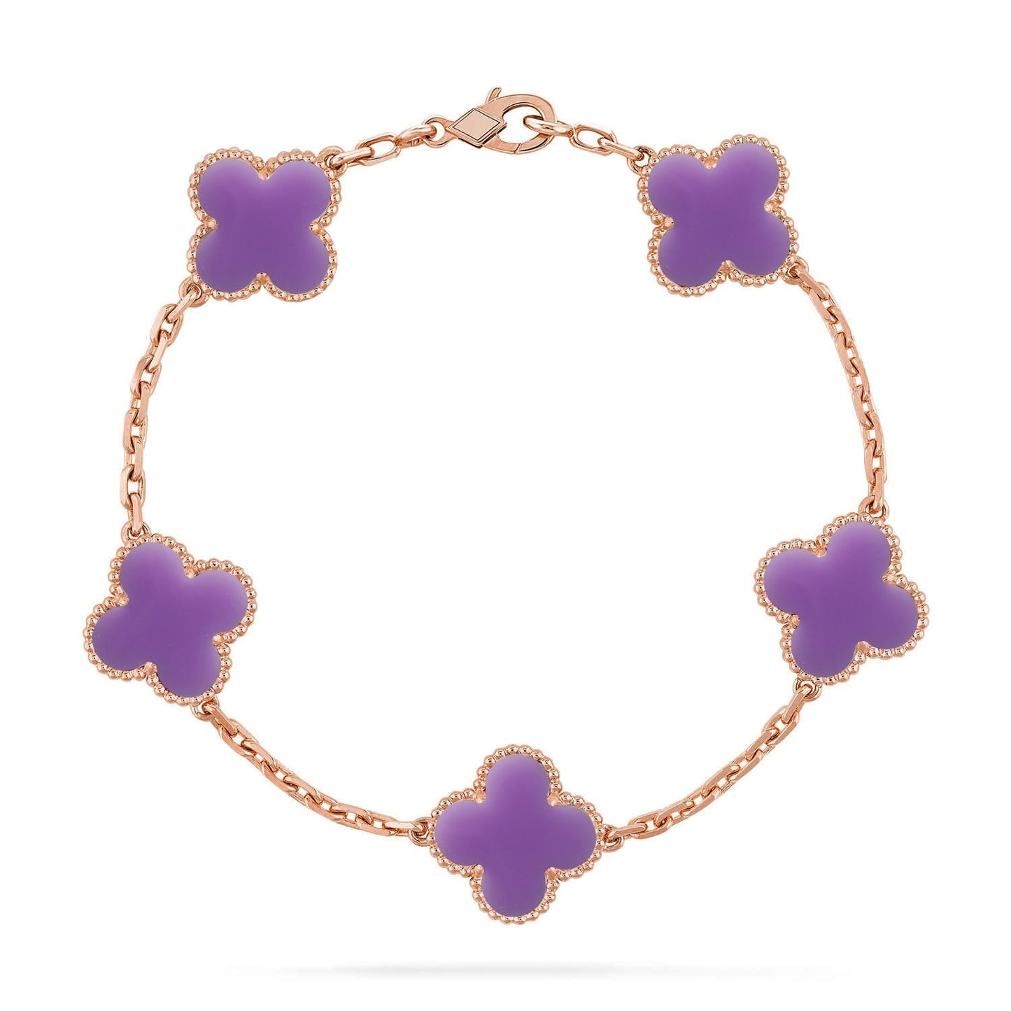 [Lume Jewelry]New CLOVER 5 MOTIF LIGHT PURPLE BRACELET COLLECTION