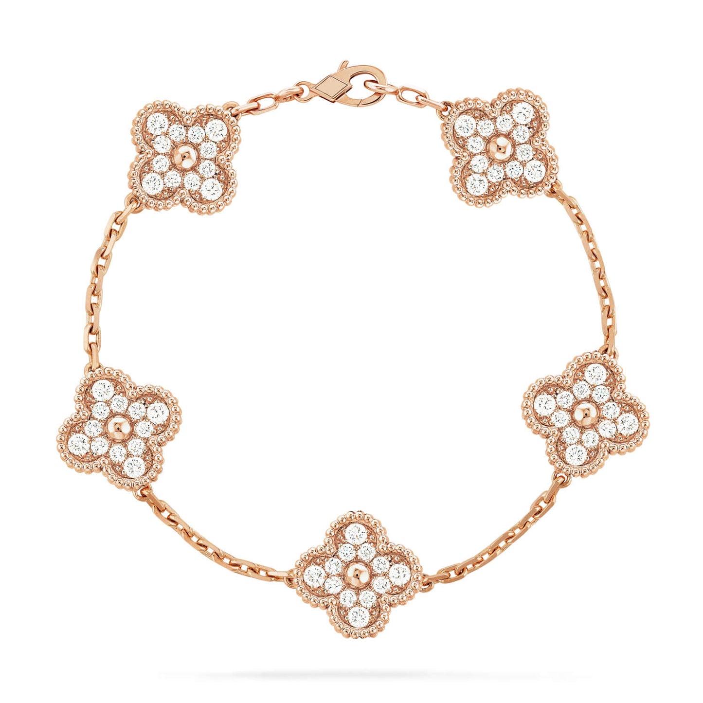 [Lume Jewelry] New  CLOVER 5 MOTIF FULL DIAMOND BRACELET COLLECTION