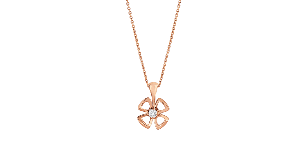 [Lume Jewelry]FIOREVER NECKLACE DIAMOND CENTER