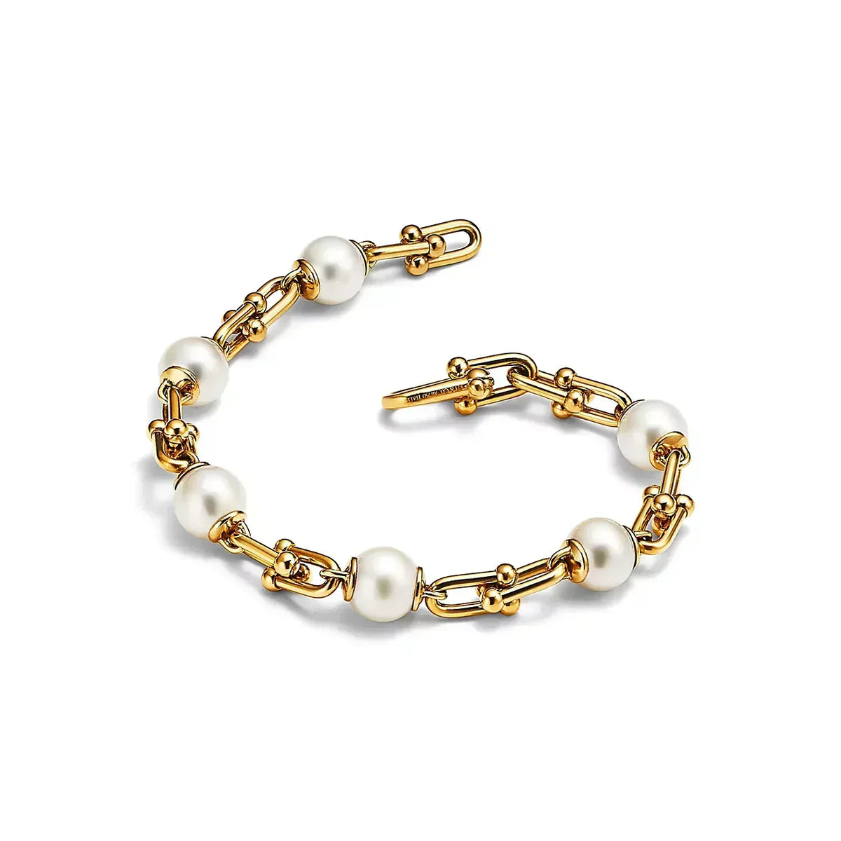 [Lume Jewelry]LINK BRACELET GOLD WITH FRESHWATER PEARLS