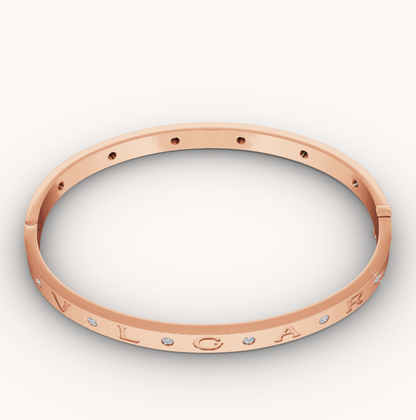 [Lume Jewelry]ZERO 1 PINK GOLD 12 DIAMONDS BRACELET