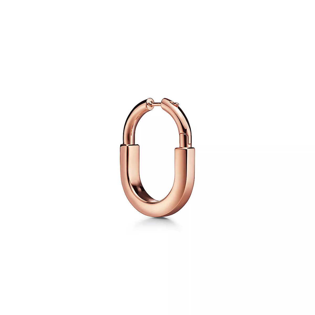 [Lume Jewelry]LOCK MEDIUM PINK DIAMOND PINK GOLD EARRINGS