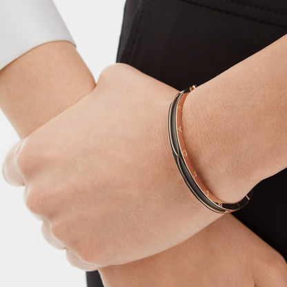[Lume Jewelry]ZERO 1 PINK GOLD WITH MATTE BLACK CERAMIC BRACELET