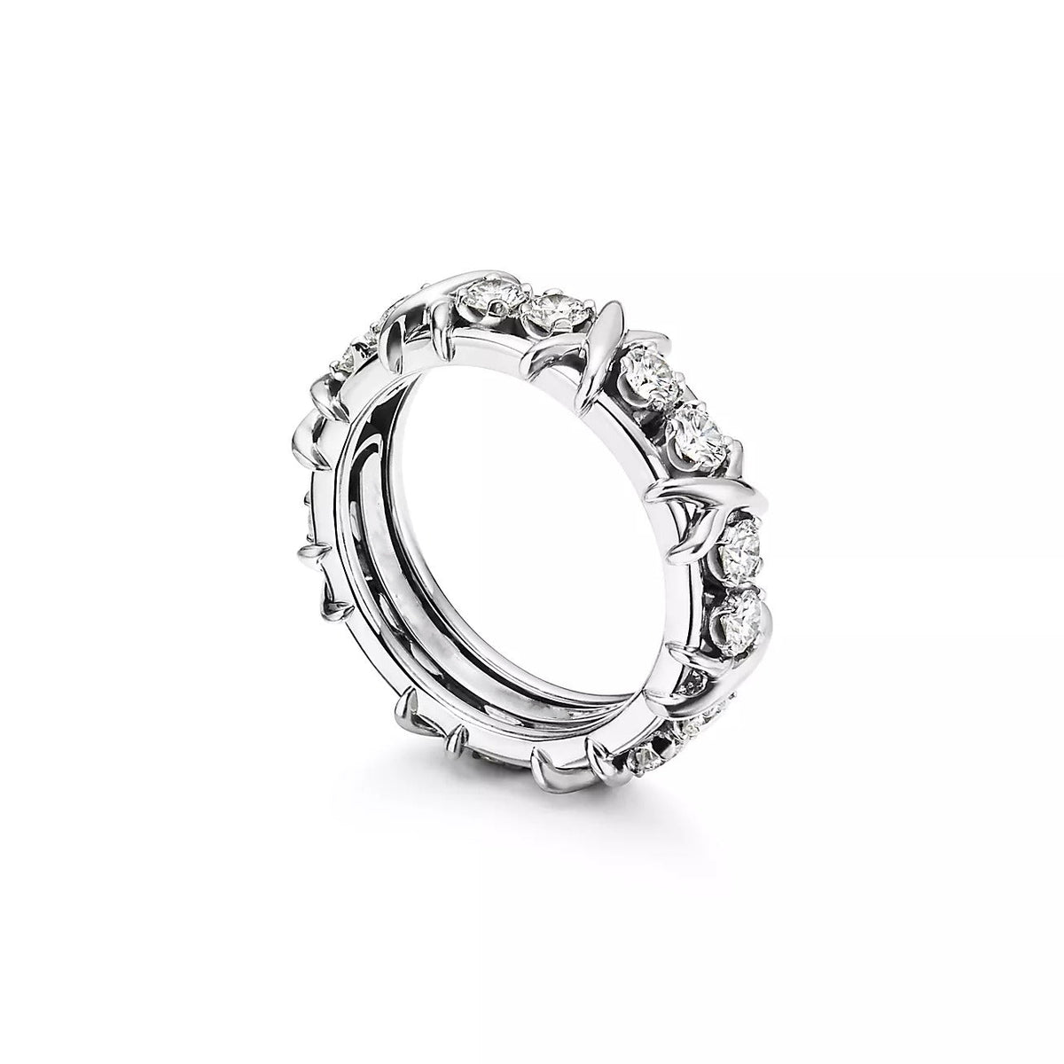 [Lume Jewelry]SIXTEEN STONE SILVER RING
