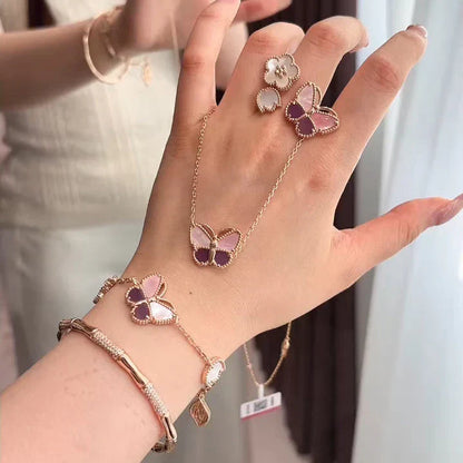 [Lume Jewelry]26 NEW CLOVER LUCKY LIGHT PURPLE SET