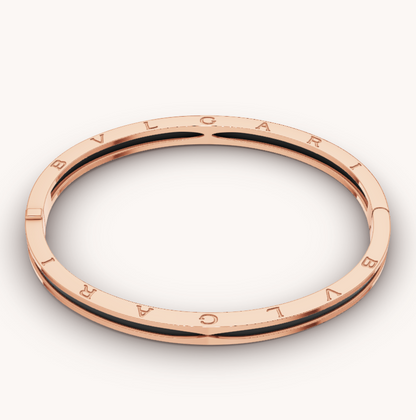[Lume Jewelry]ZERO 1 PINK GOLD WITH BLACK CERAMIC BRACELET