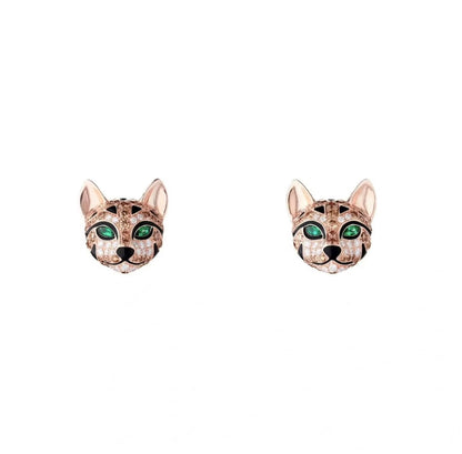 ¡®Lume Jewelry¡¯ Panther Face Stud Earrings