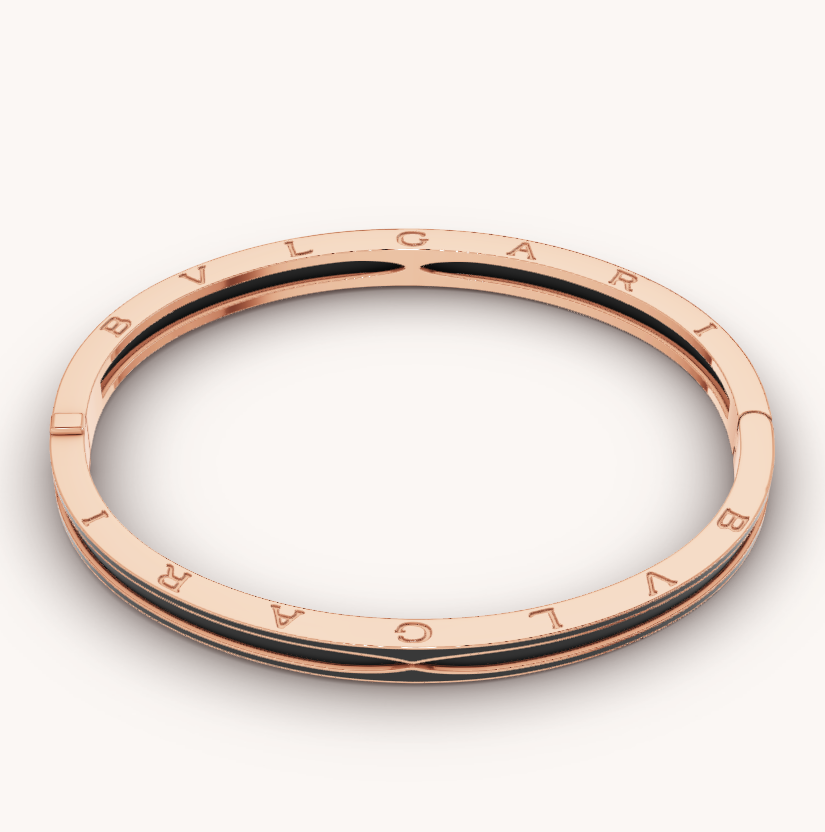 [Lume Jewelry]ZERO 1 PINK GOLD WITH MATTE BLACK CERAMIC BRACELET