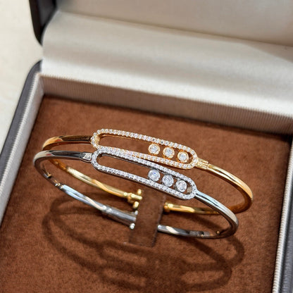 [Lume Jewelry]Move Pavé Diamond Bangle Bracelet M
