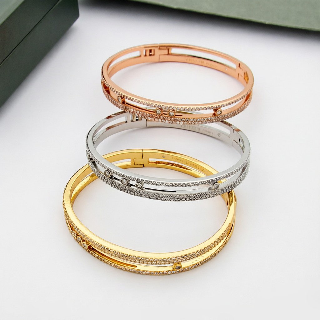 [Lume Jewelry]Move Romane pavé bangle