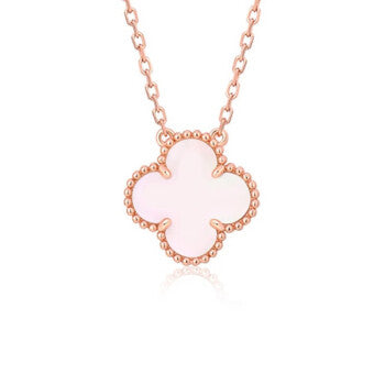 ¡®Lume Jewelry¡¯CLOVER 15MM PINK MOTHER-OF-PEARL SINGLE FLOWER NECKLACE