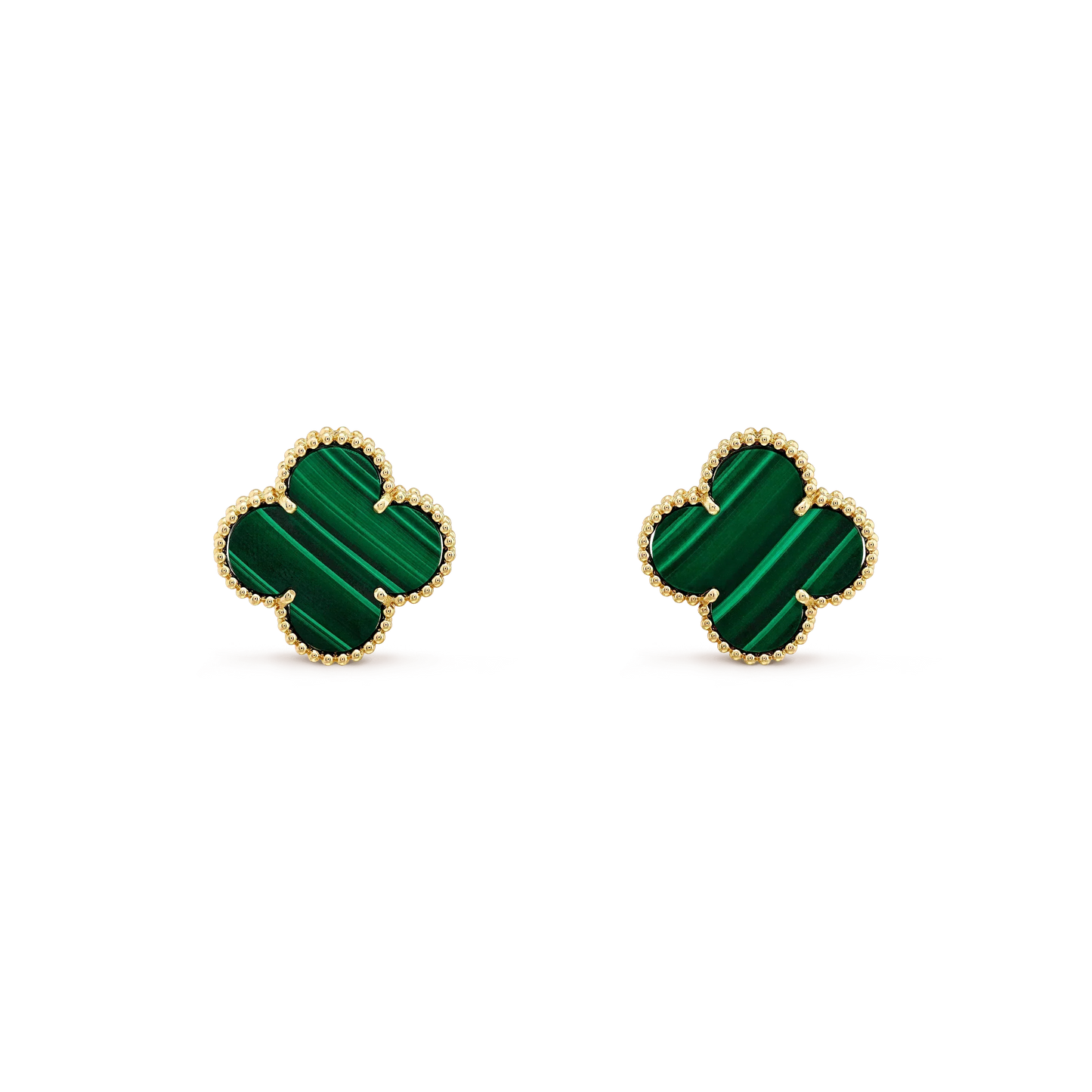 ¡®Lume Jewelry¡¯CLOVER MINI 9.5MM MALACHITE  EARRINGS