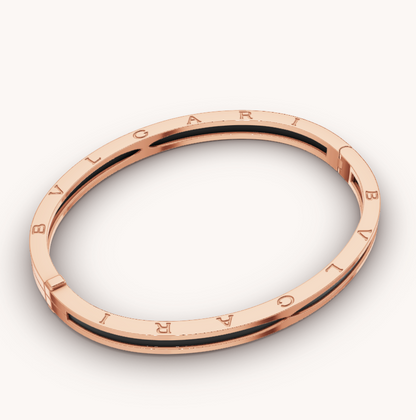 [Lume Jewelry]ZERO 1 PINK GOLD WITH BLACK CERAMIC BRACELET