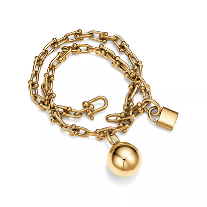 [Lume Jewelry]HARDWEAR SMALL WRAP GOLD BRACELET