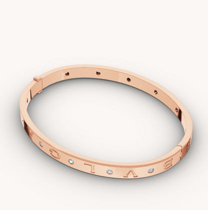 [Lume Jewelry]ZERO 1 PINK GOLD 12 DIAMONDS BRACELET