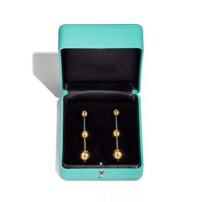 [Lume Jewelry]TRIPLE DROP GOLD EARRINGS