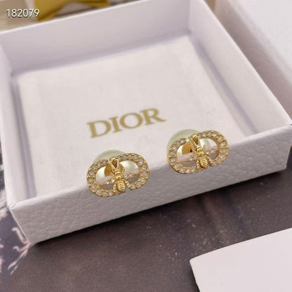 [Lume Jewelry]CD Honeycomb Pearl Stud Earrings