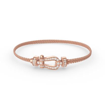¡®Lume Jewelry¡¯FORCE SMALL HORSESHOE  DIAMOND CHAIN ROPE BRACELET