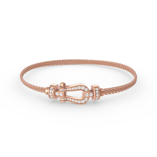 ¡®Lume Jewelry¡¯FORCE SMALL HORSESHOE  DIAMOND CHAIN ROPE BRACELET