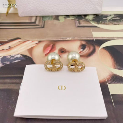 [Lume Jewelry]CD Honeycomb Pearl Stud Earrings