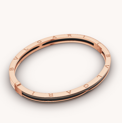 [Lume Jewelry]ZERO 1 PINK GOLD WITH MATTE BLACK CERAMIC BRACELET