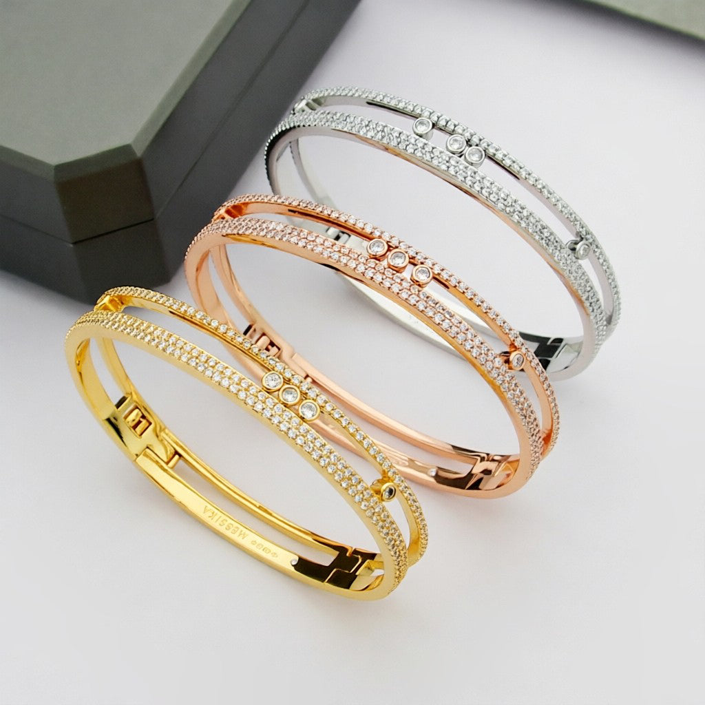[Lume Jewelry]Move Romane pavé bangle