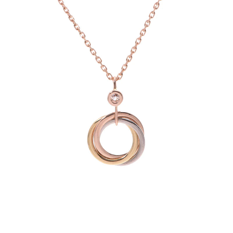 ¡®Lume Jewelry¡¯TRINITY SILVER GOLD PINK GOLD NECKLACE