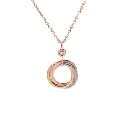 ¡®Lume Jewelry¡¯TRINITY SILVER GOLD PINK GOLD NECKLACE