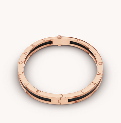 [Lume Jewelry]ZERO 1 PINK GOLD WITH BLACK CERAMIC BRACELET