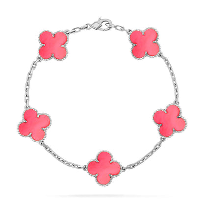 [Lume Jewelry]New  CLOVER 5 MOTIFS  PINK MOP BRACELET COLLECTION