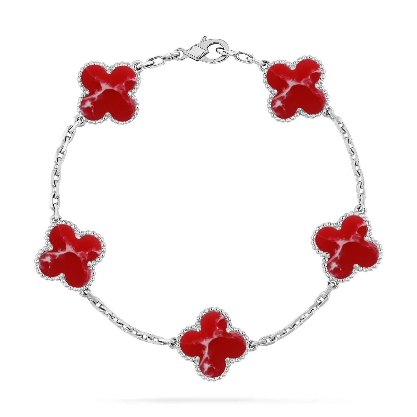 [Lume Jewelry]New CLOVER 5 MOTIF RED PATTERN BRACELET COLLECTION
