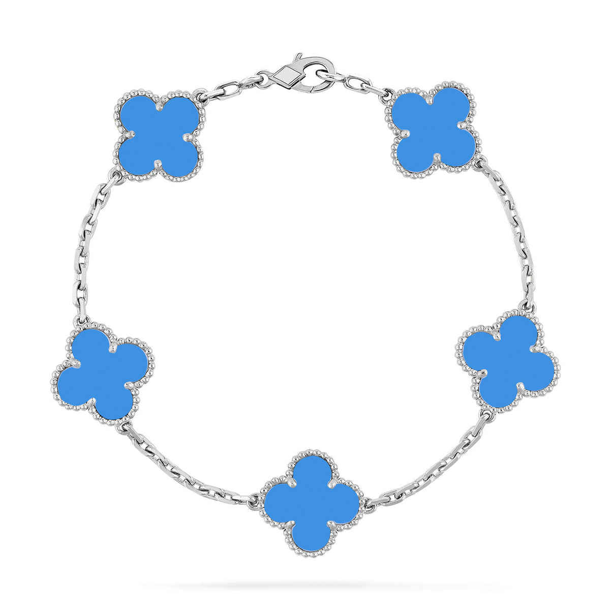 [Lume Jewelry]New CLOVER 5 MOTIF BLUE AGATE BRACELET COLLECTION