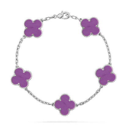 [Lume Jewelry]New  CLOVER 5 MOTIF VIOLET BRACELET COLLECTION