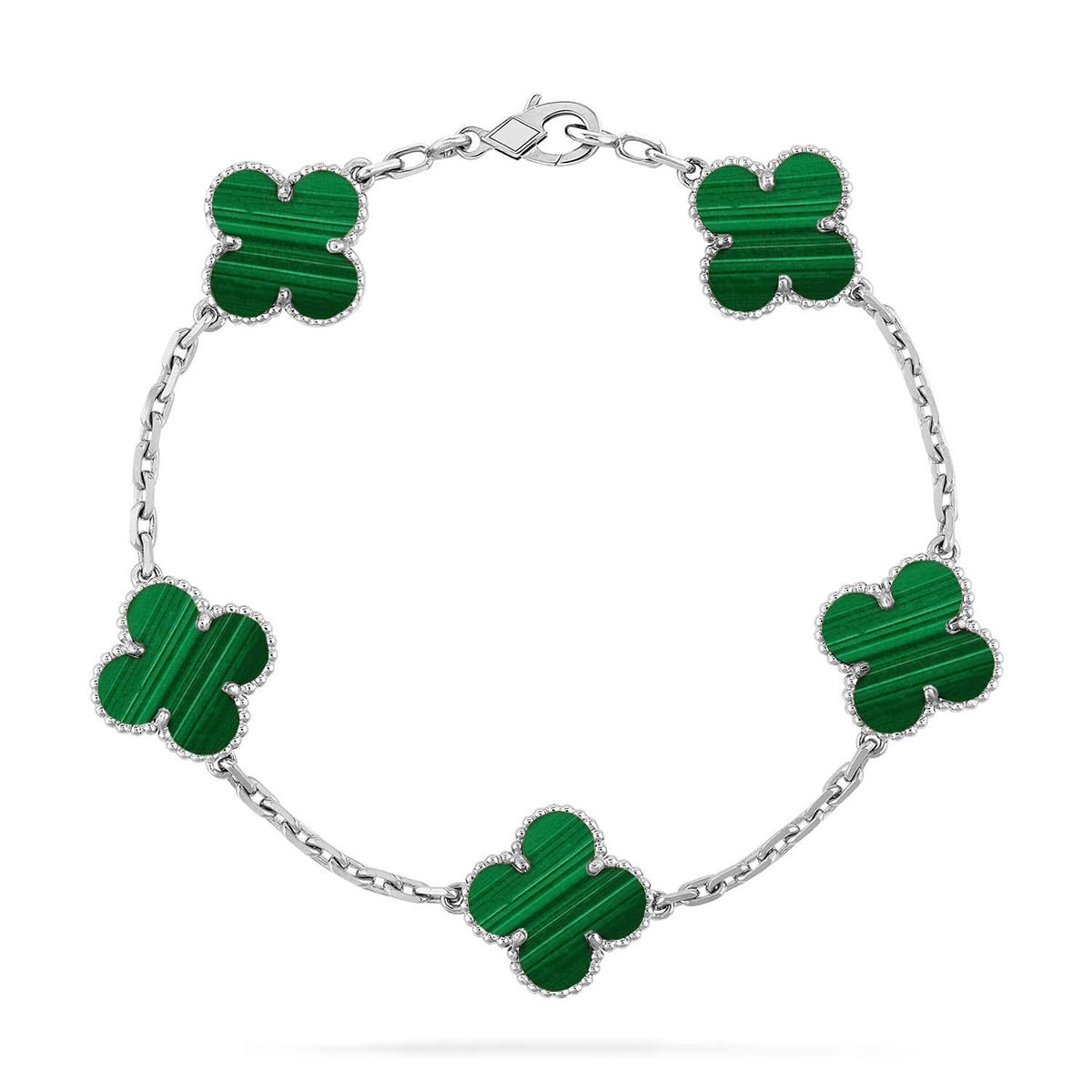 [Lume Jewelry]New  CLOVER 5 MOTIF MALACHITE BRACELET COLLECTION