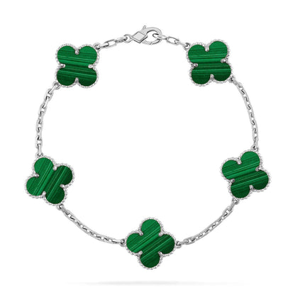 [Lume Jewelry]New  CLOVER 5 MOTIF MALACHITE BRACELET COLLECTION
