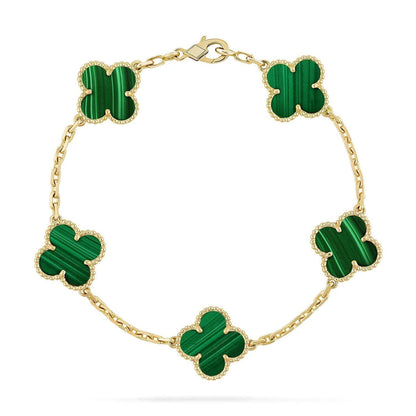[Lume Jewelry]New  CLOVER 5 MOTIF MALACHITE BRACELET COLLECTION
