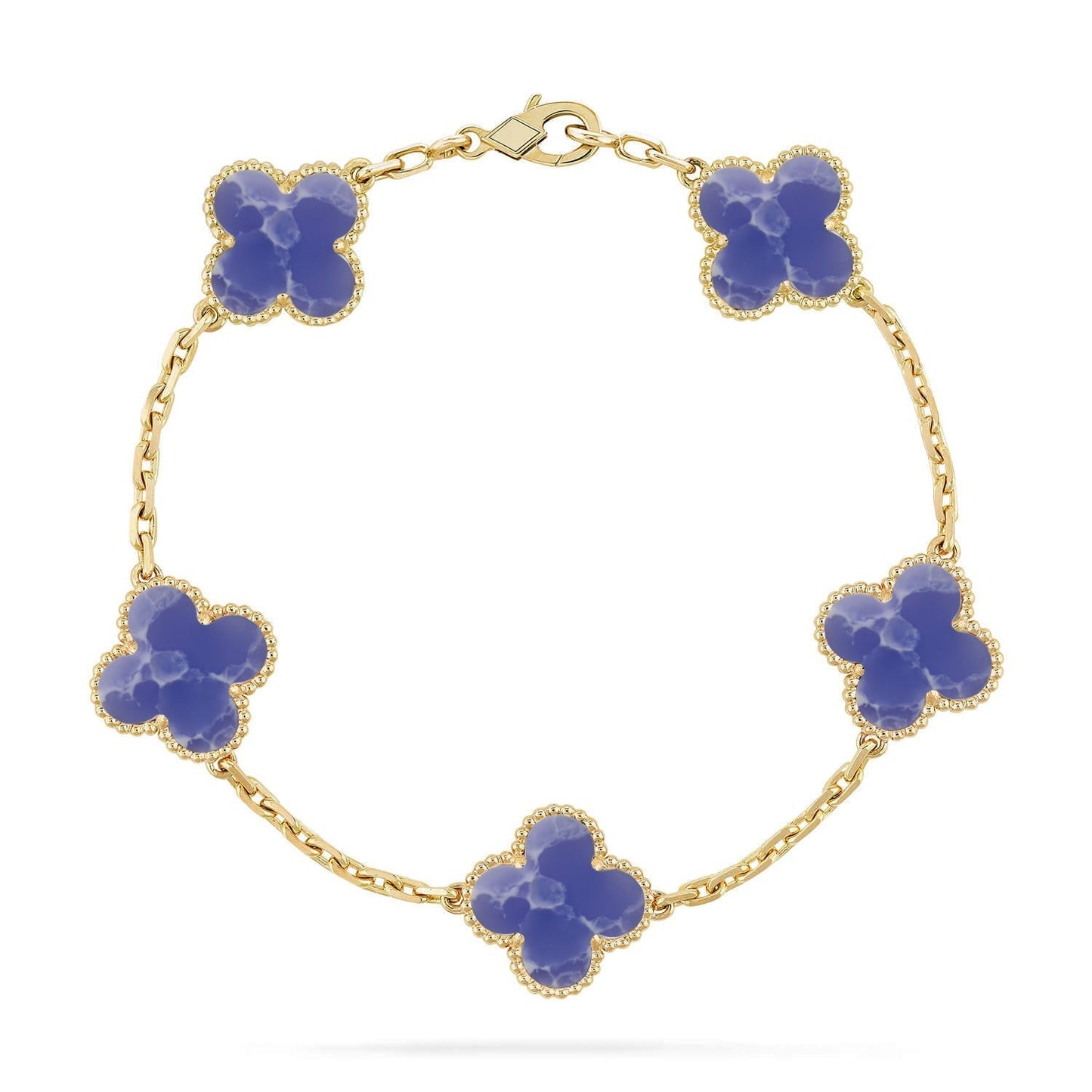 [Lume Jewelry]New CLOVER 5 MOTIF BLUE VEINS BRACELET COLLECTION