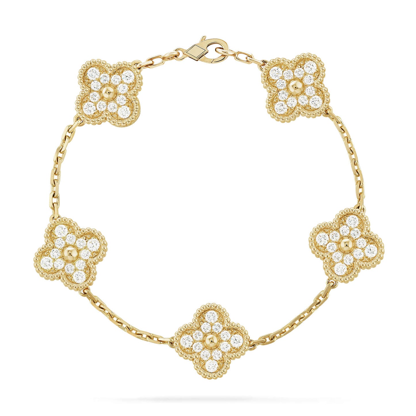 [Lume Jewelry] New  CLOVER 5 MOTIF FULL DIAMOND BRACELET COLLECTION